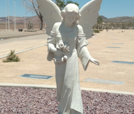 Donated Angel in it's new home at the Barstow Cemetery